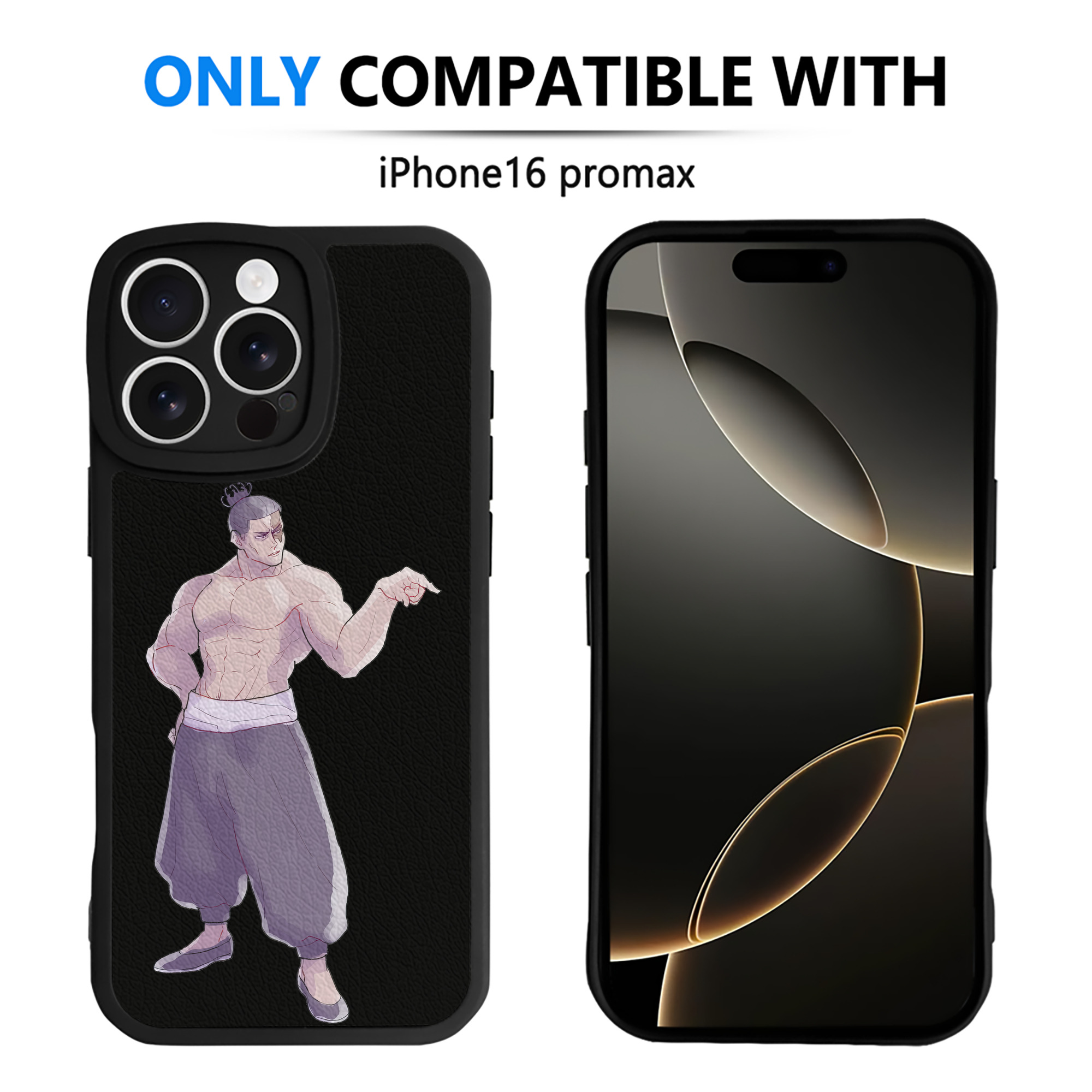 （画像用） 呪術廻戦 Jujutsu Kaisen 【iPhone 16シリーズ対応】シリコンスマホケース（レザー調） 材質：シリコン